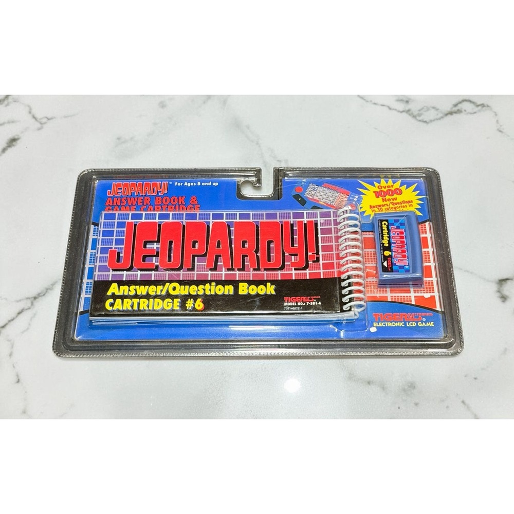 Tiger Electronics Jeopardy Cartridge 6 Answer Book NEW Vintage 7-581-6